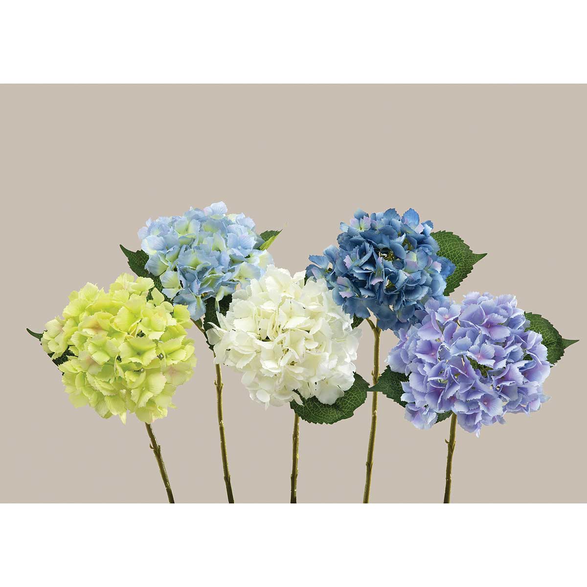 STEM ENGLISH HYDRANGEA BLUE 7IN X 19IN POLYESTER